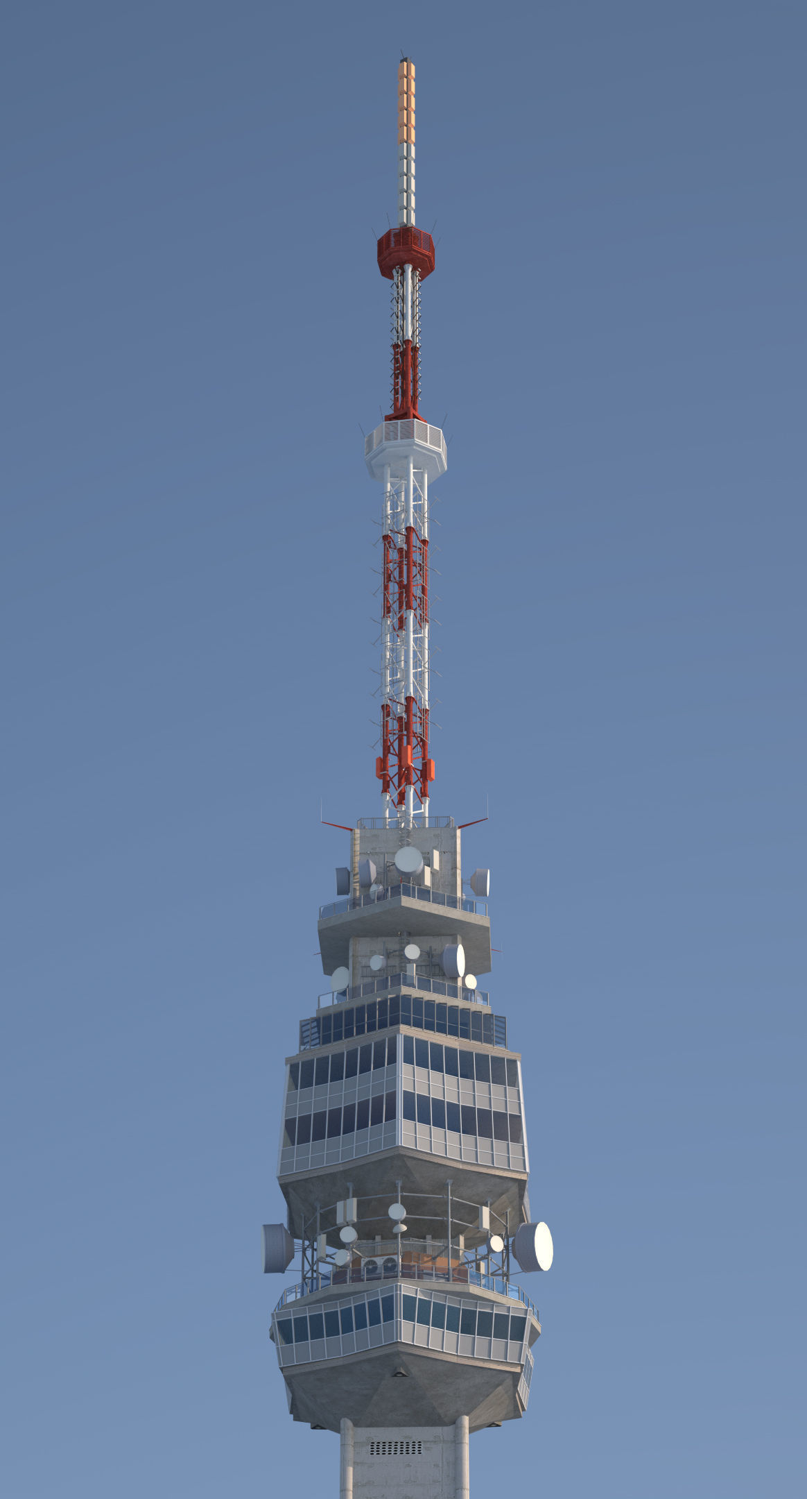 Avala Tower Low-poly 3D model_9