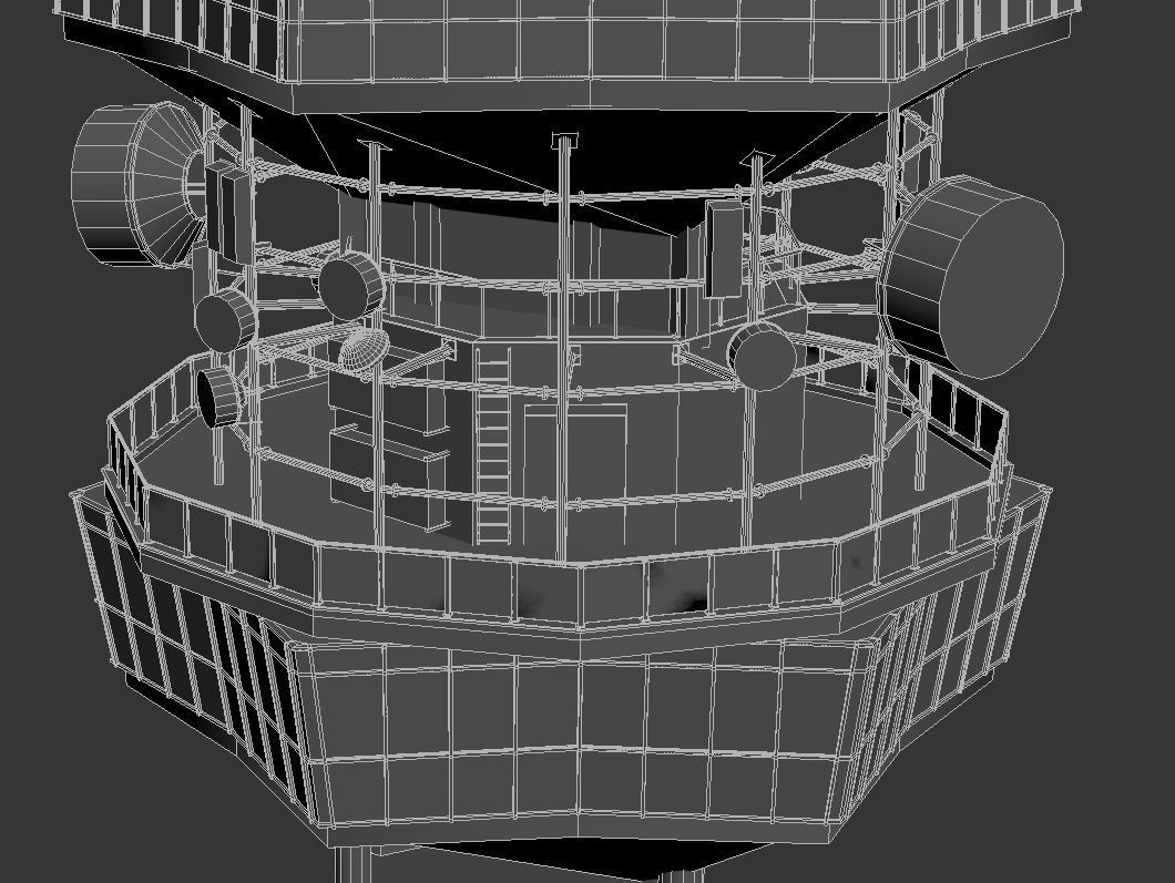 Avala Tower Low-poly 3D model_28