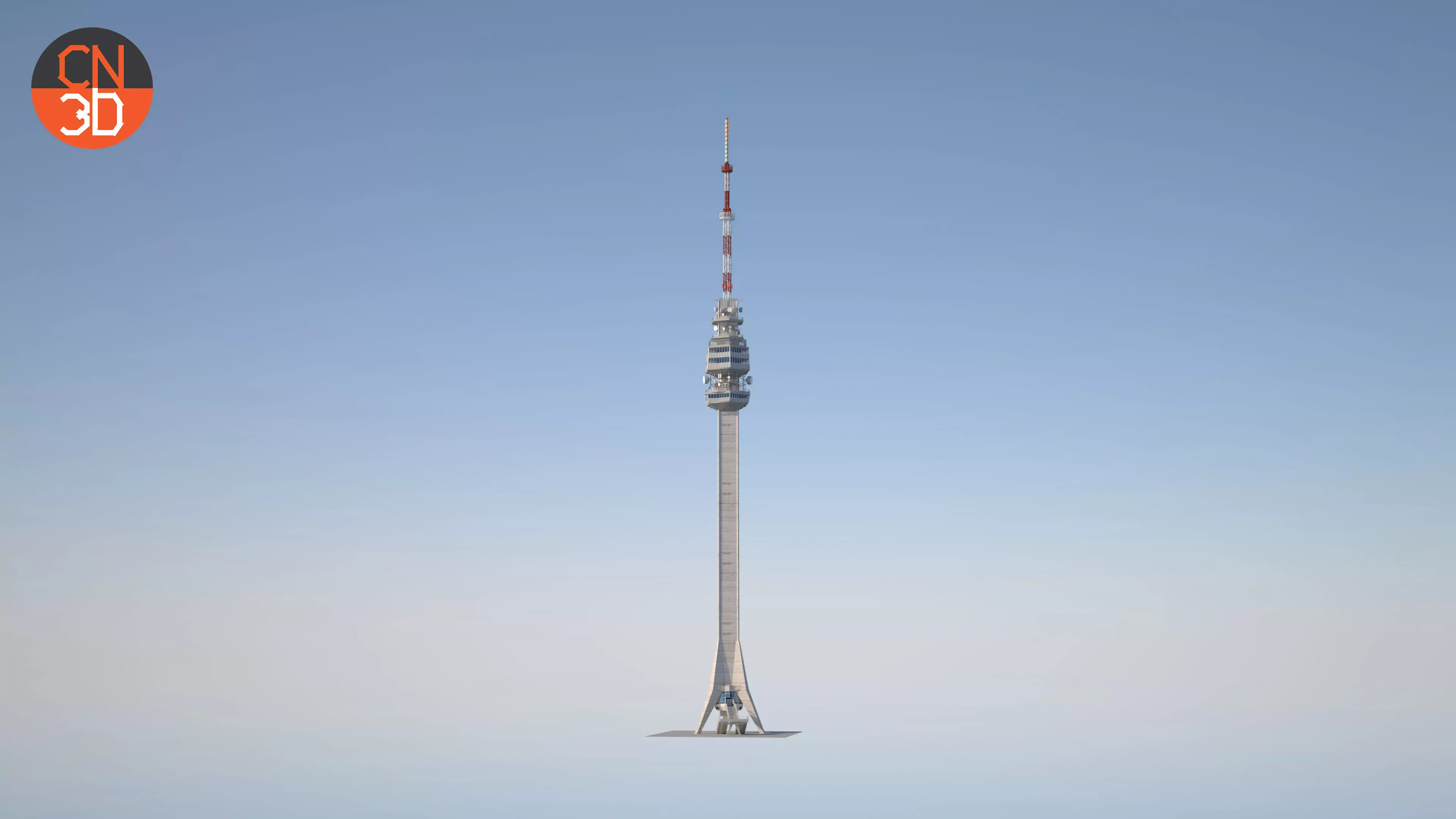Avala Tower Low-poly 3D model_0