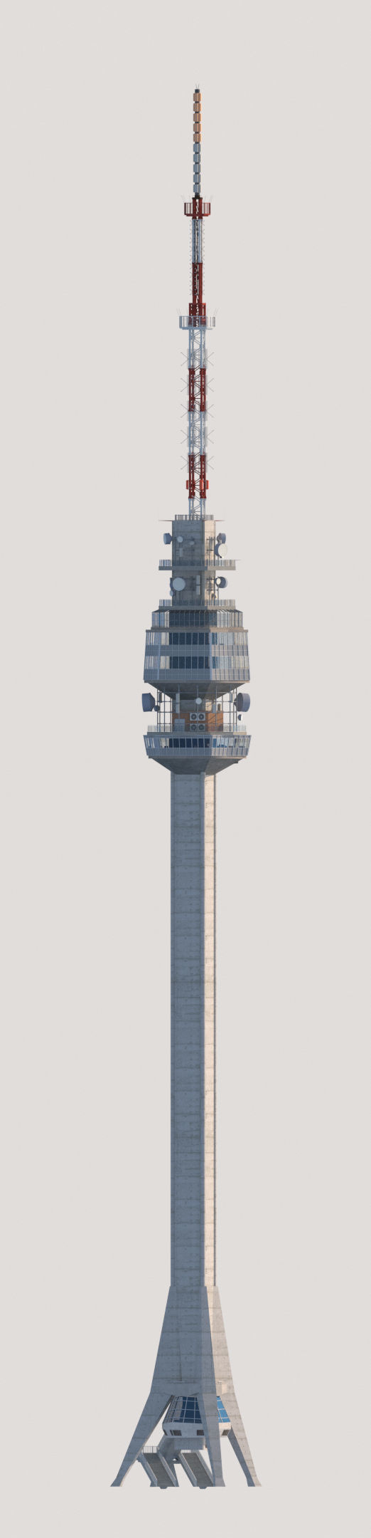Avala Tower Low-poly 3D model_22