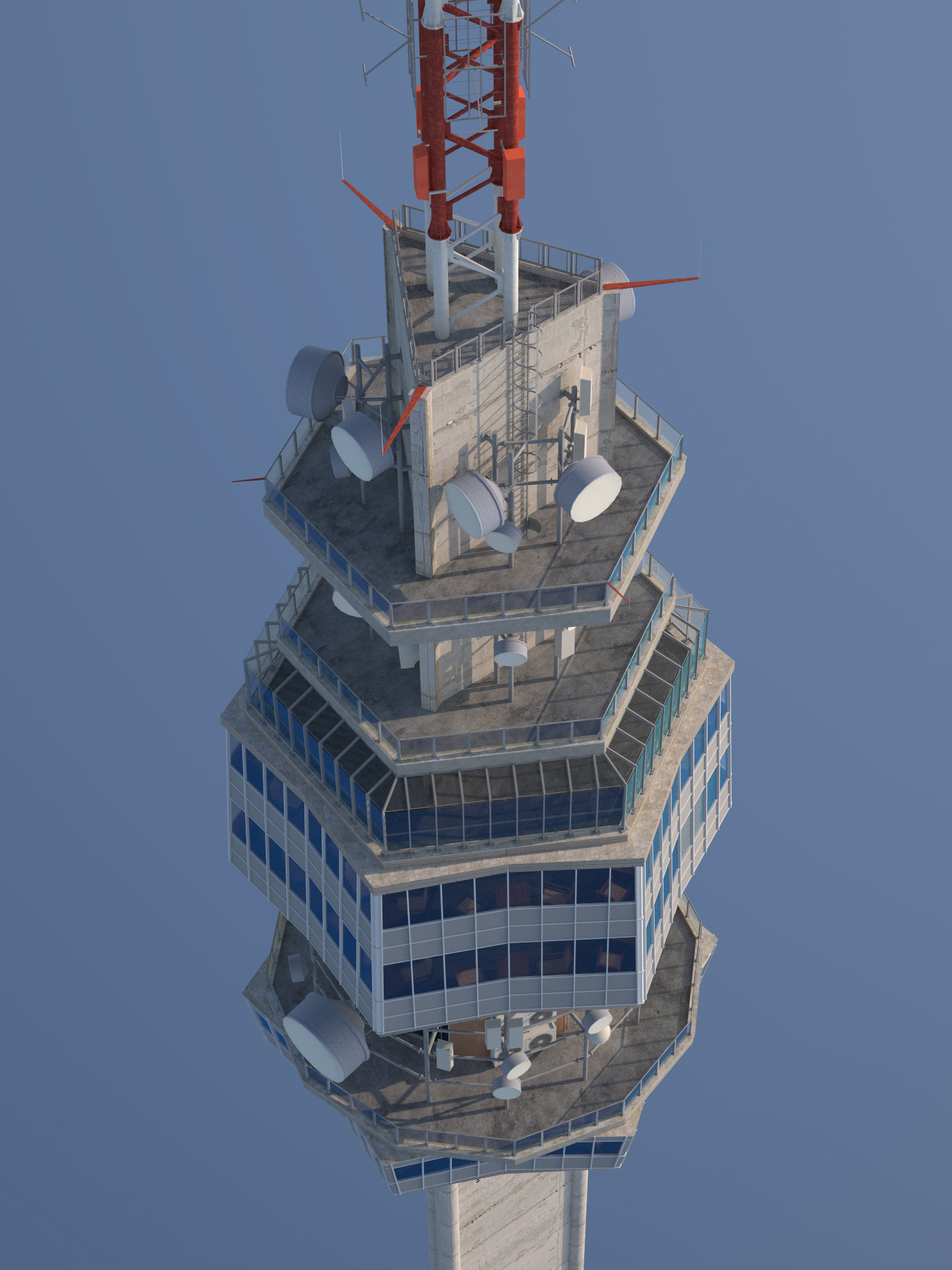 Avala Tower Low-poly 3D model_21