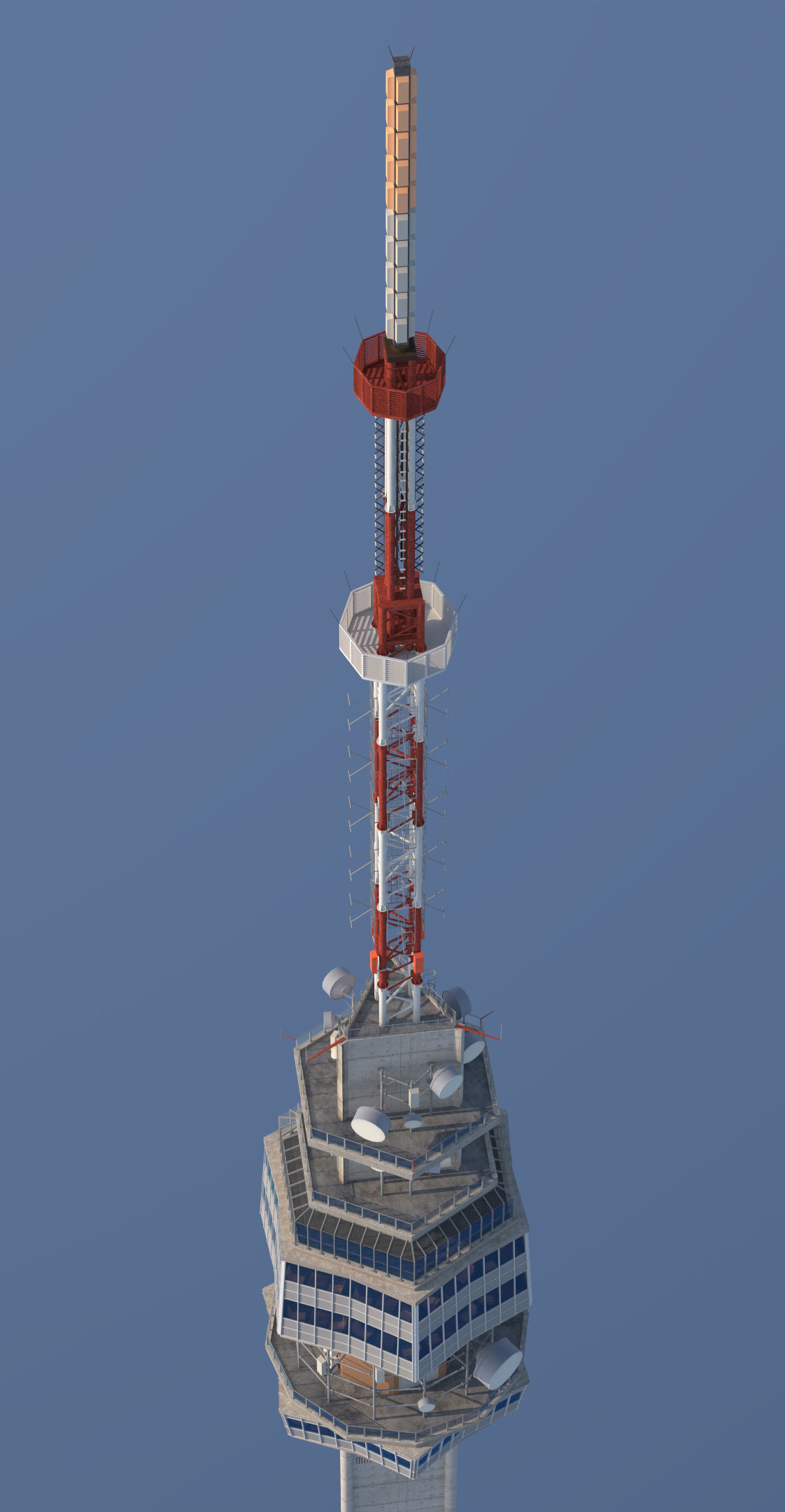 Avala Tower Low-poly 3D model_11