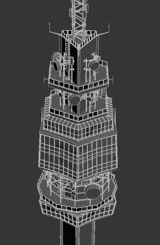 Avala Tower Low-poly 3D model_27