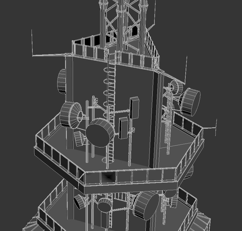 Avala Tower Low-poly 3D model_30