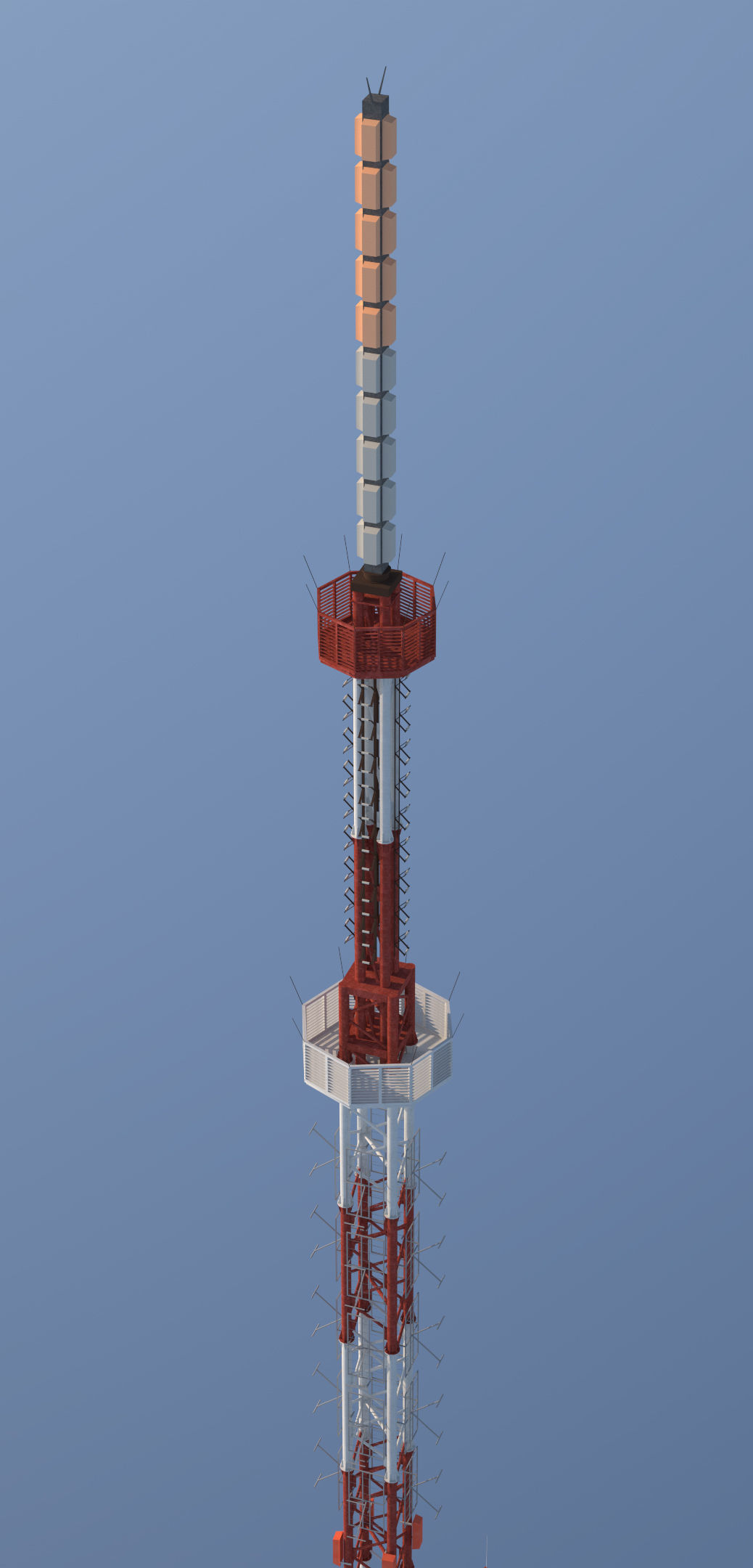 Avala Tower Low-poly 3D model_17