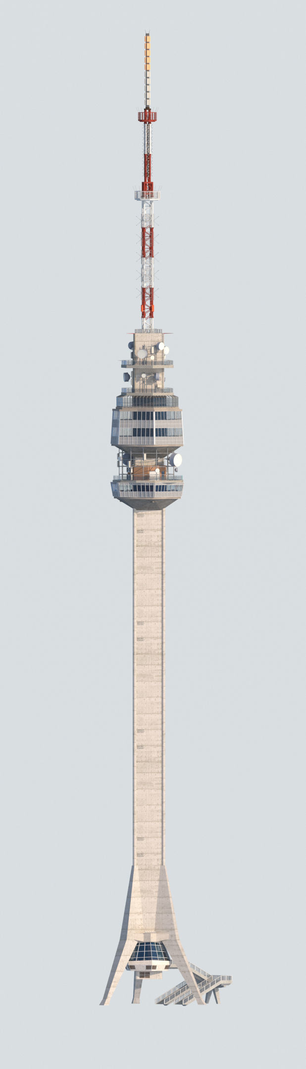 Avala Tower Low-poly 3D model_18