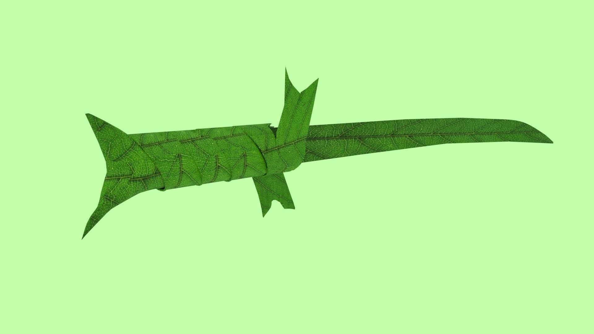 Grass Sword Adventure Time Free low-poly 3D model_4