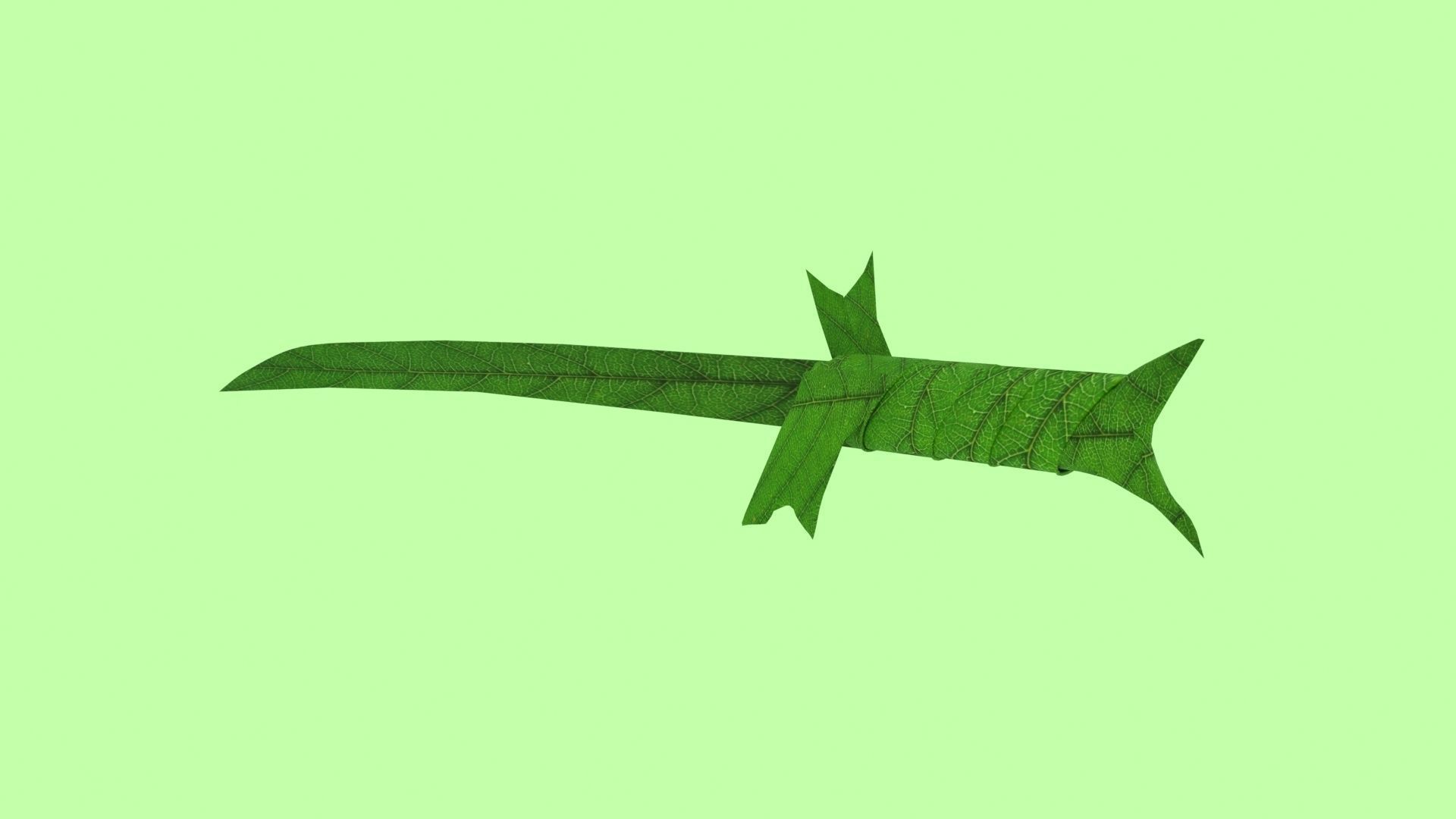 Grass Sword Adventure Time Free low-poly 3D model_3