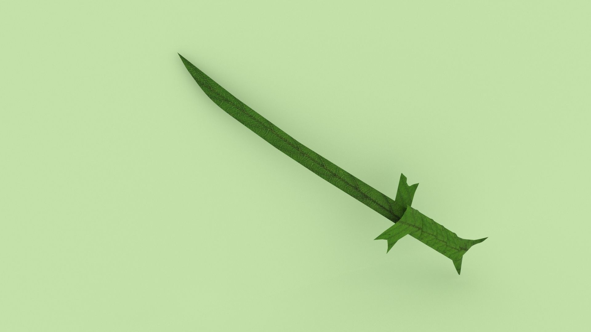 Grass Sword Adventure Time Free low-poly 3D model_9