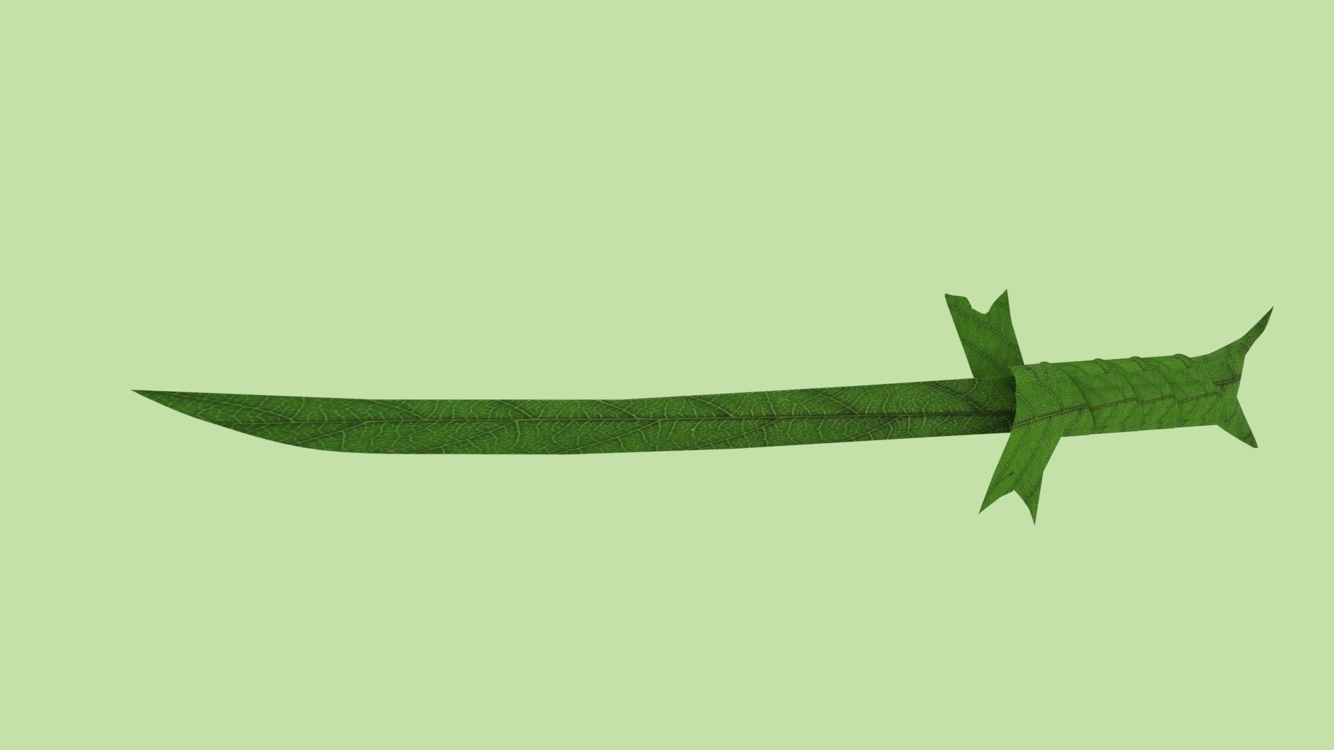 Grass Sword Adventure Time Free low-poly 3D model_7