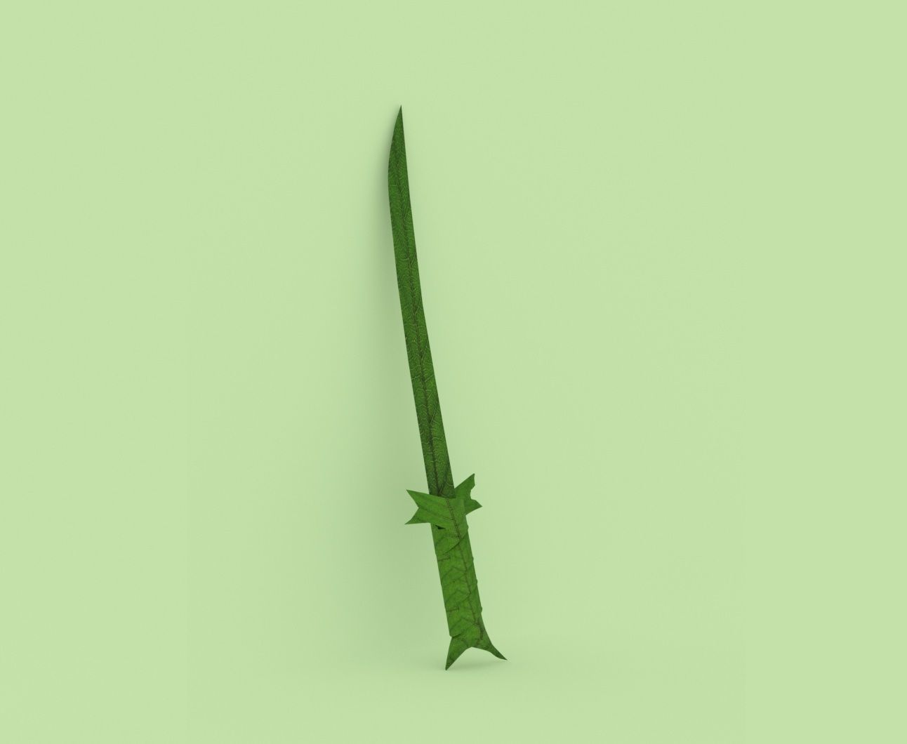 Grass Sword Adventure Time Free low-poly 3D model_8