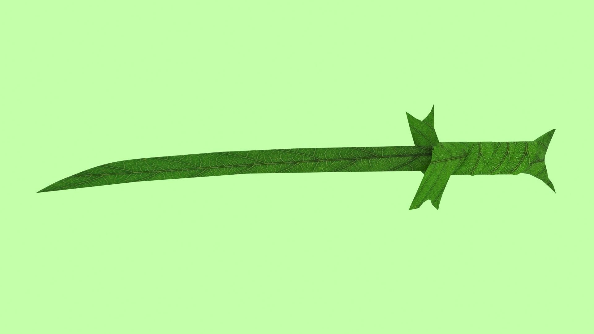 Grass Sword Adventure Time Free low-poly 3D model_1