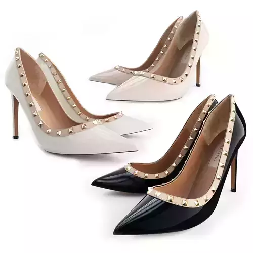 Valentino Rockstud Patent Leather 100mm High Heels