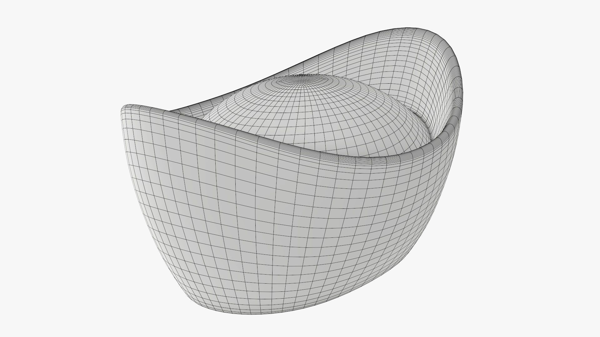 Chinese gold ingot 3D model_5