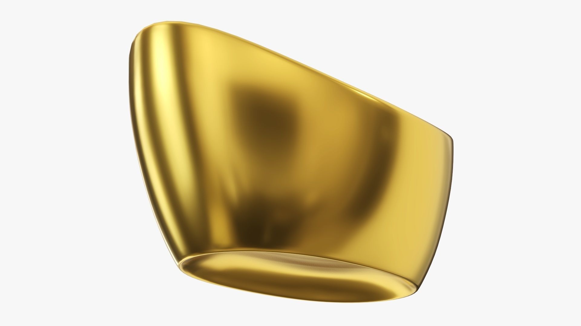 Chinese gold ingot 3D model_4