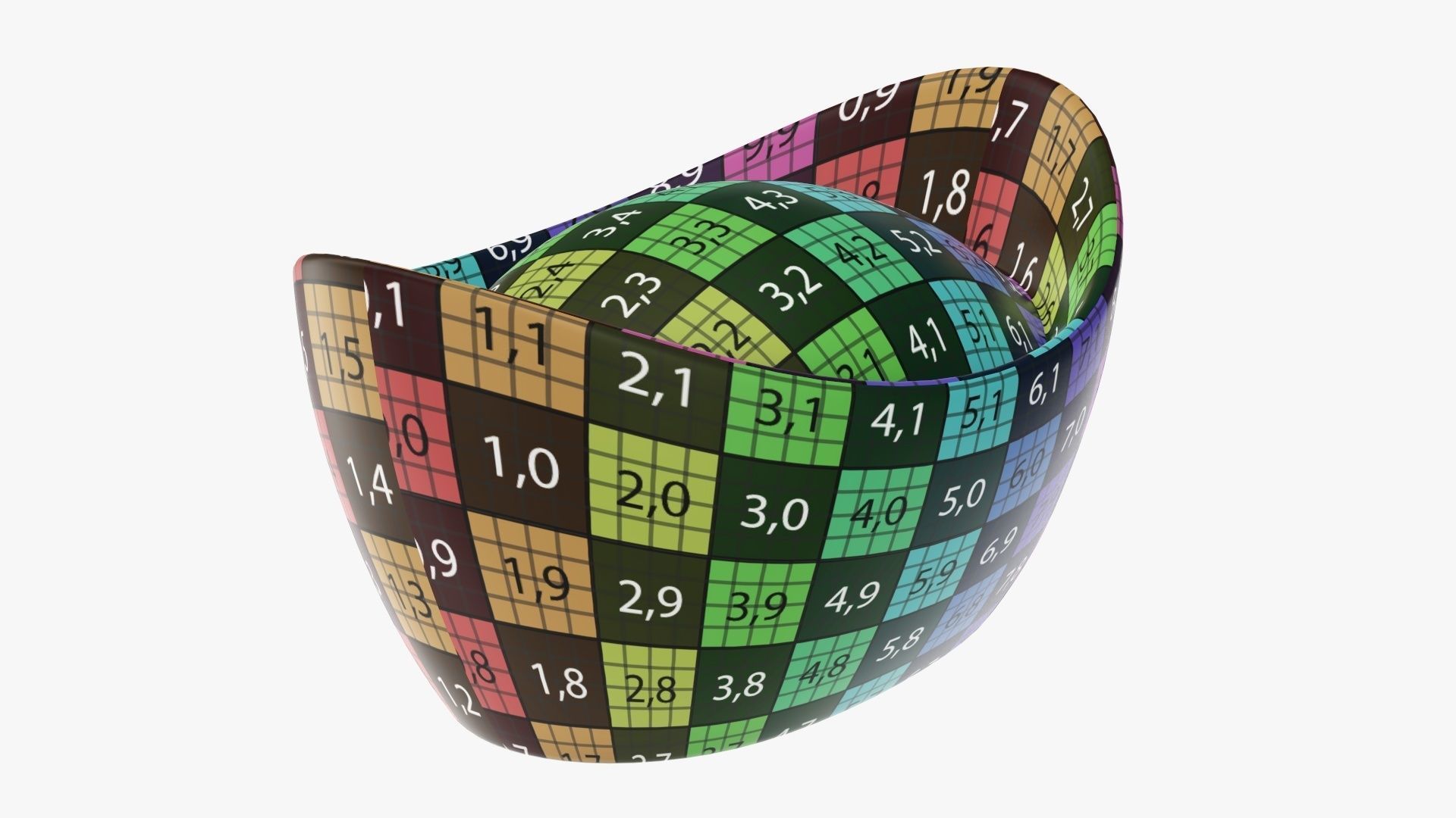 Chinese gold ingot 3D model_10