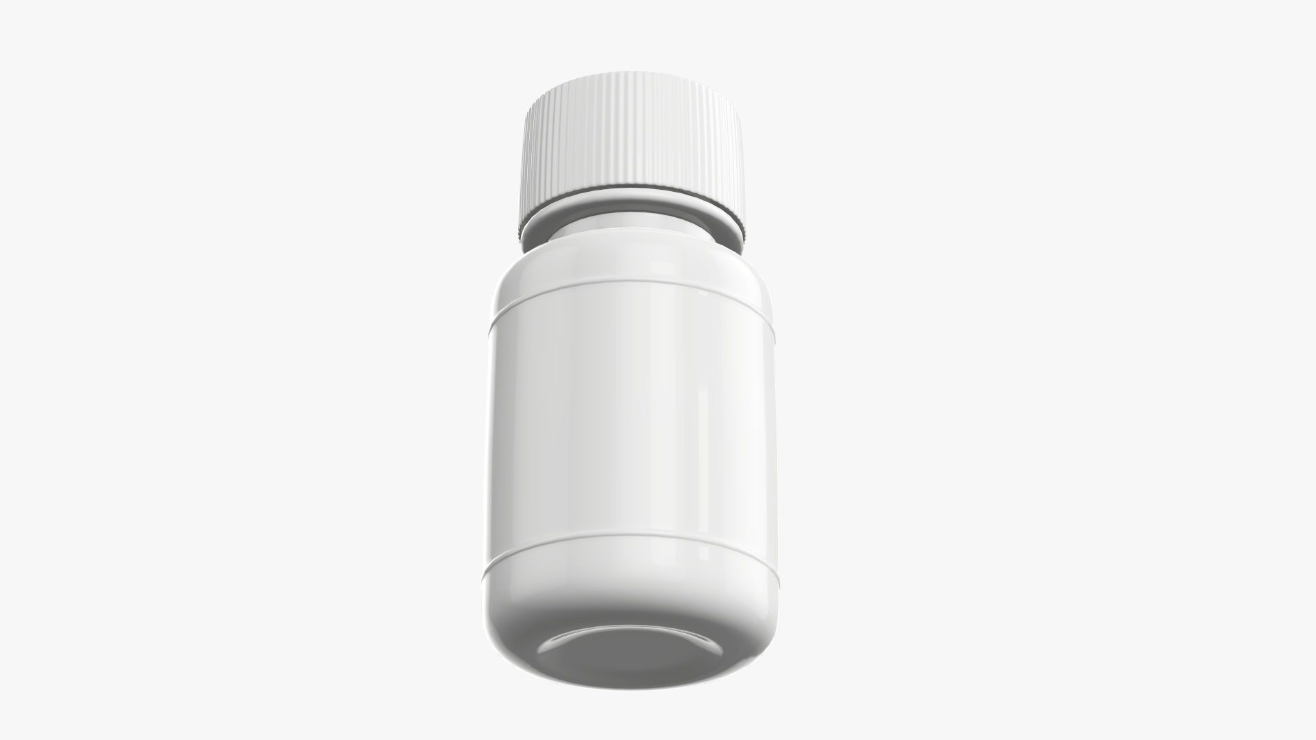 Plastic bottle small with cap 3D model_1
