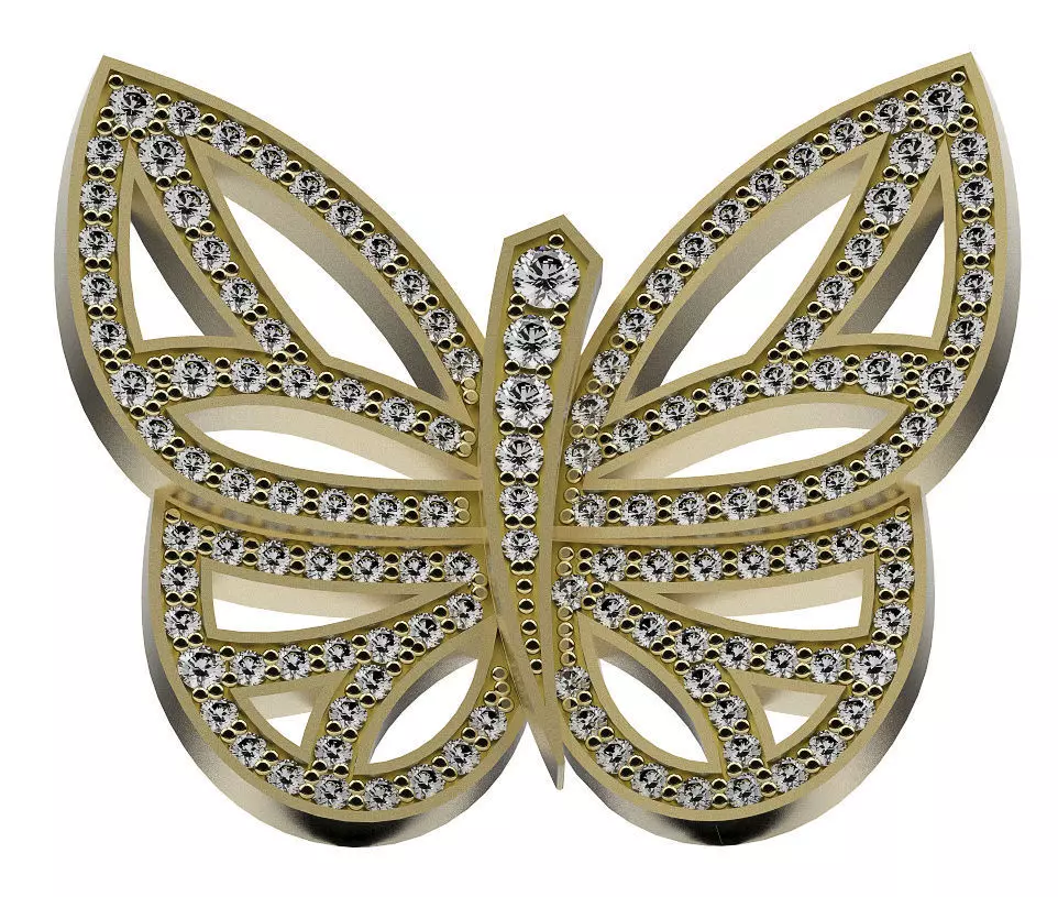 Pendant ButterFly 3D print model_0