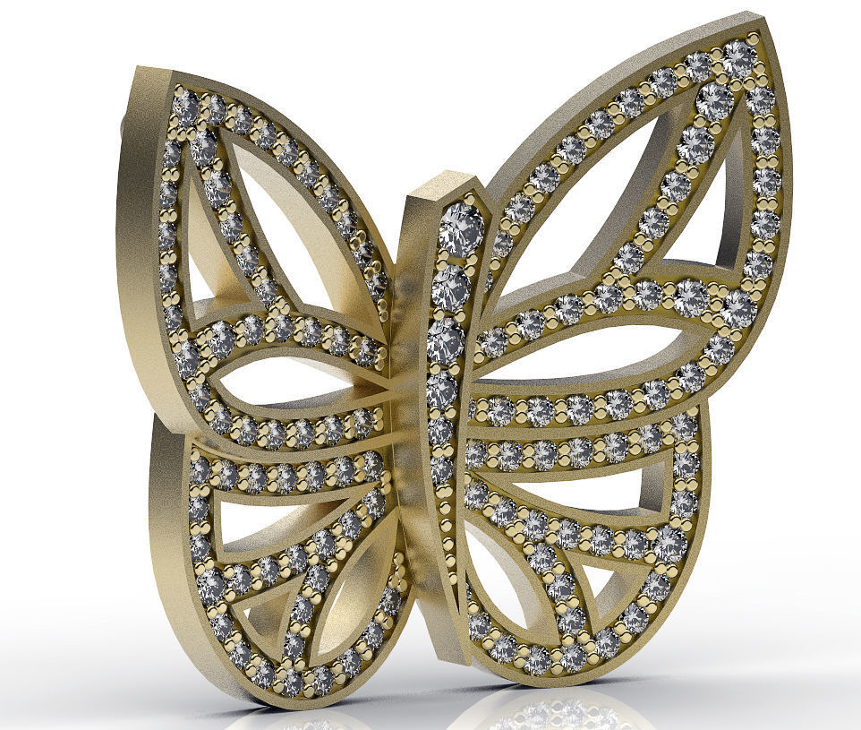 Pendant ButterFly 3D print model_2