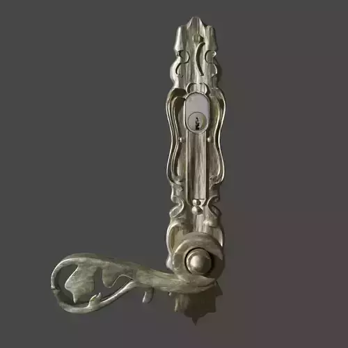 Golden Door Handle Knob 3D model