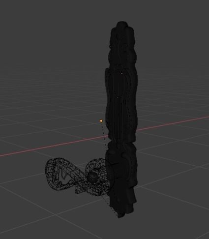 Golden Door Handle Knob 3D model_1