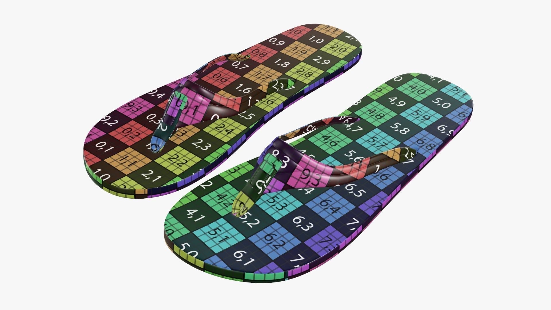 Adult epic flip bath and shower shoes 3D model_15