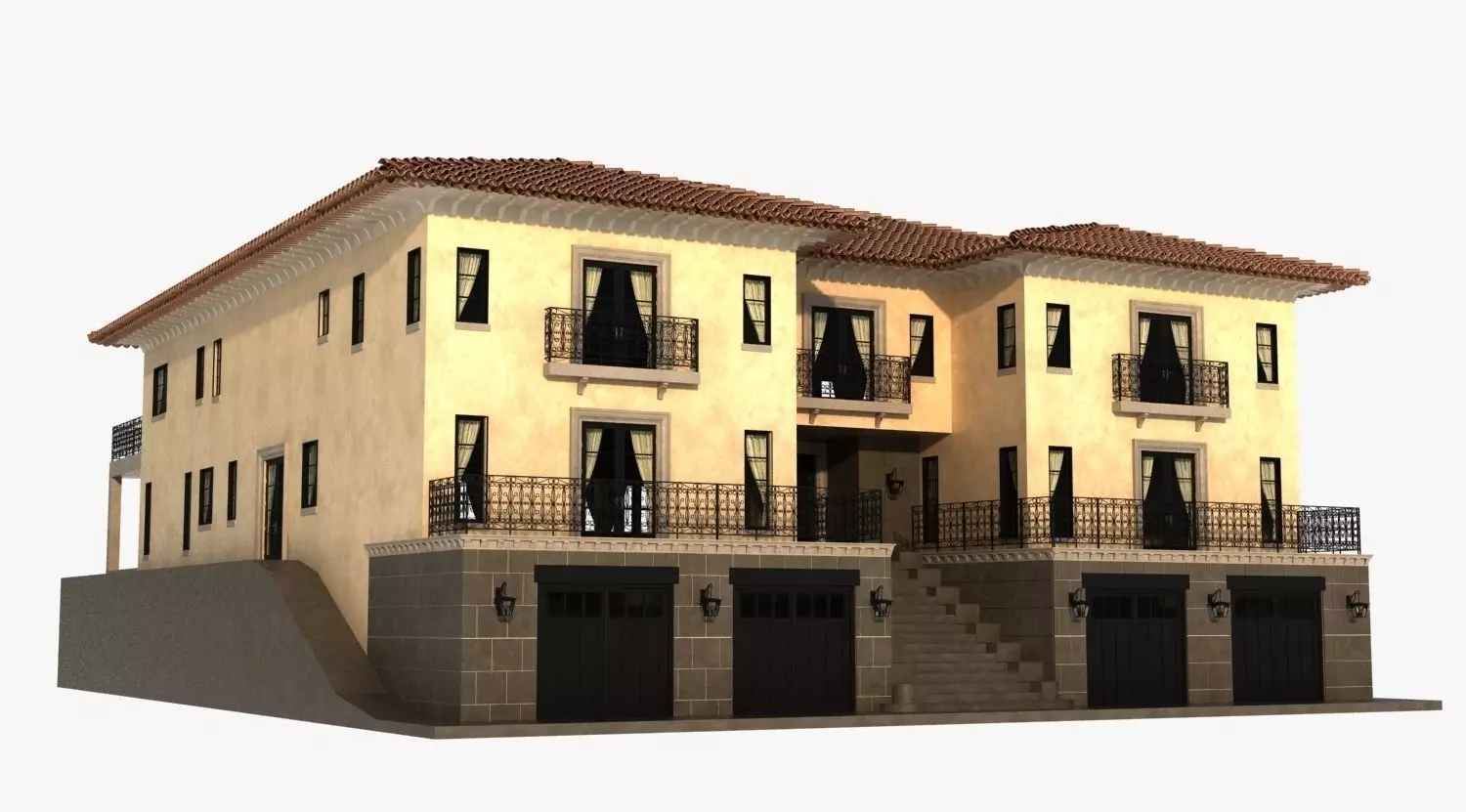 Luxury mediterranean villa 3D model