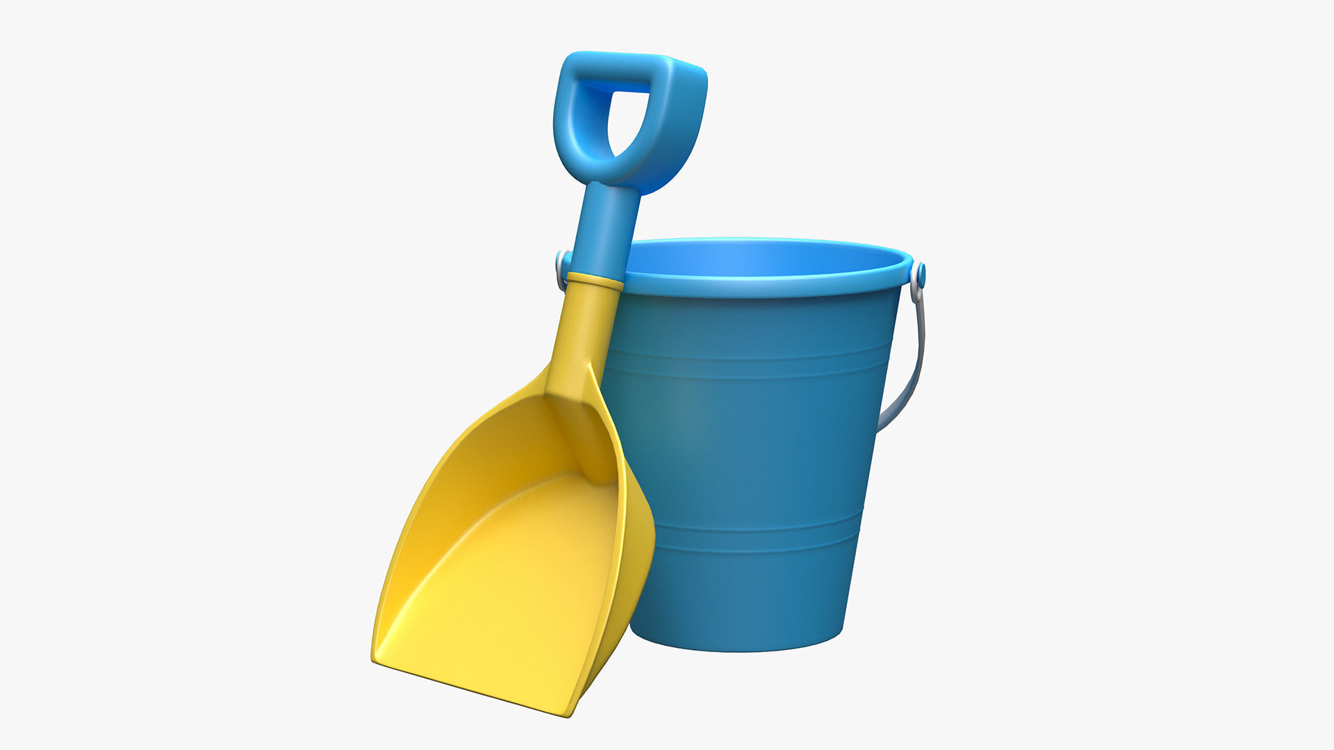 Bucket and shovel 3D model CGTrader