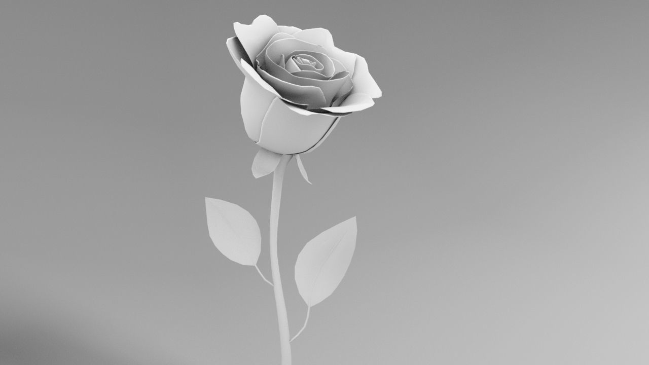 Cartoony Pink Fragrant Flower Low-poly 3D model_7