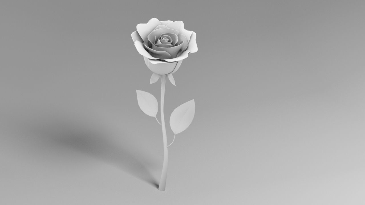 Cartoony Pink Fragrant Flower Low-poly 3D model_1