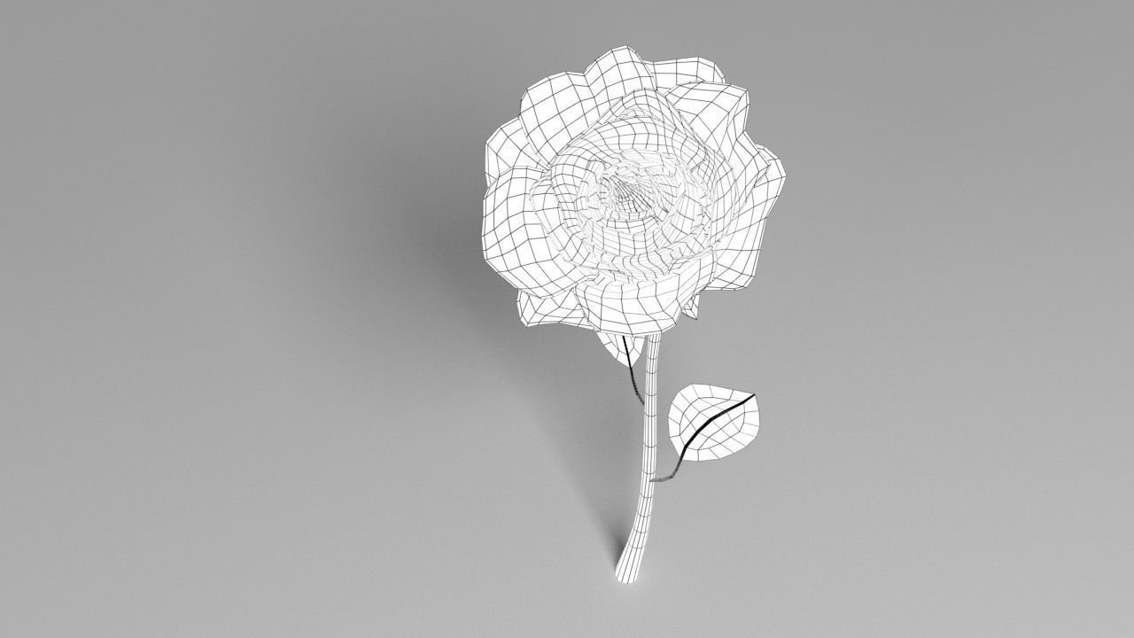 Cartoony Pink Fragrant Flower Low-poly 3D model_5