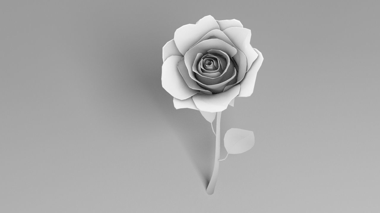 Cartoony Pink Fragrant Flower Low-poly 3D model_4