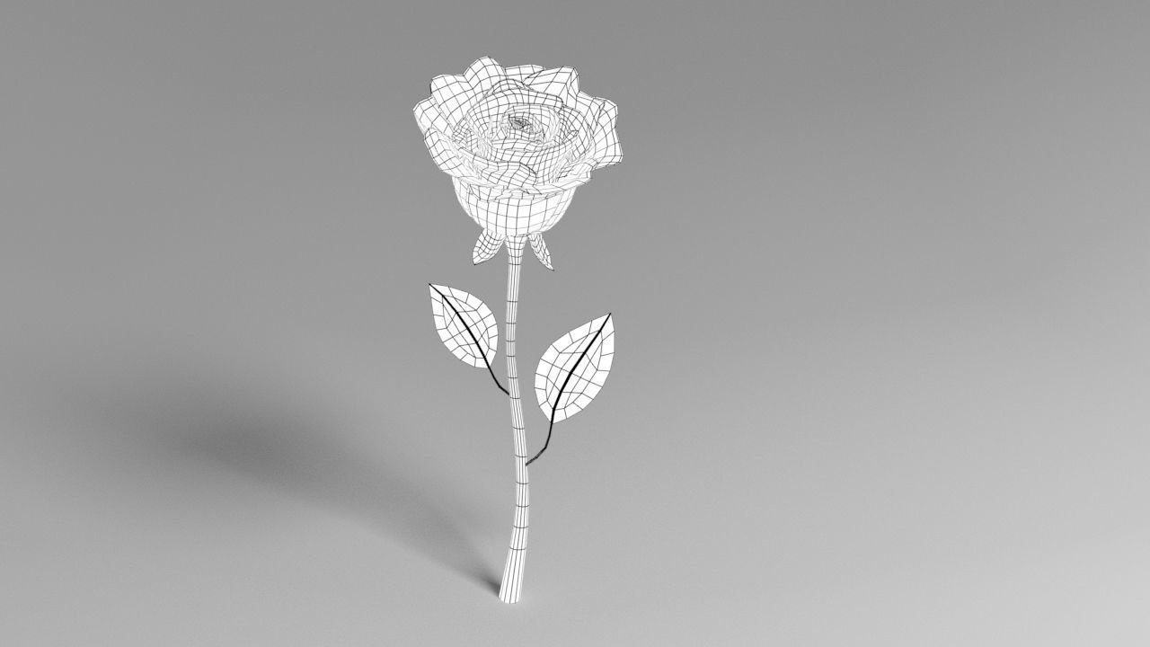 Cartoony Pink Fragrant Flower Low-poly 3D model_2