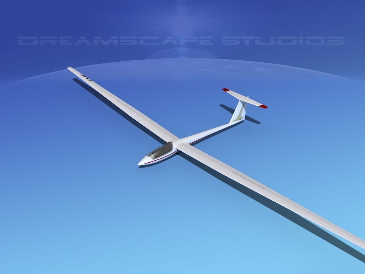 Schleicher ASW 22 Sailplane V04 3D model_11
