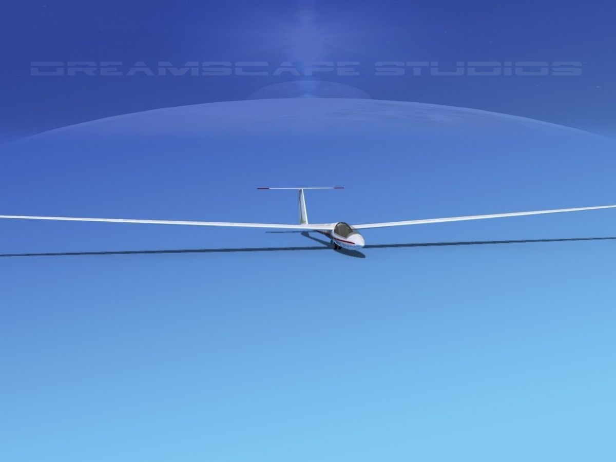 Schleicher ASW 22 Sailplane V04 3D model_3