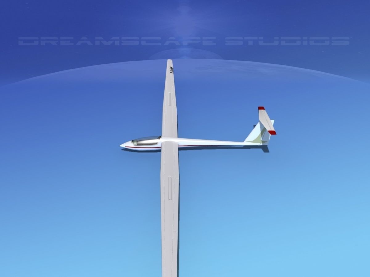 Schleicher ASW 22 Sailplane V04 3D model_10