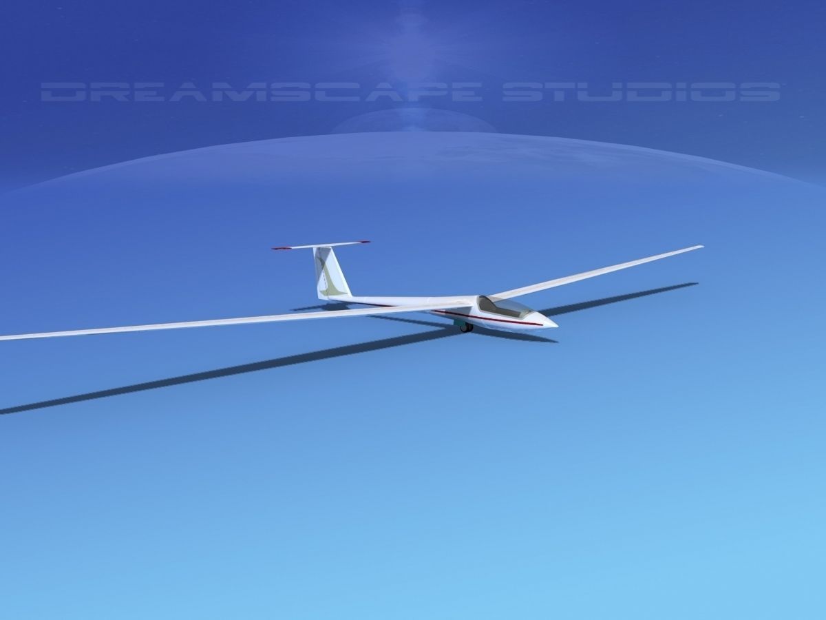 Schleicher ASW 22 Sailplane V04 3D model_4