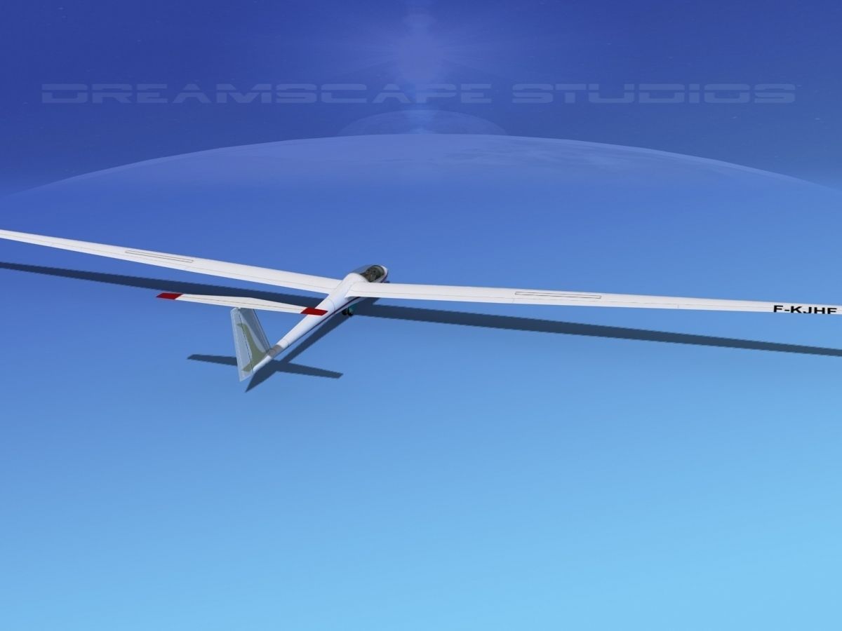 Schleicher ASW 22 Sailplane V04 3D model_7