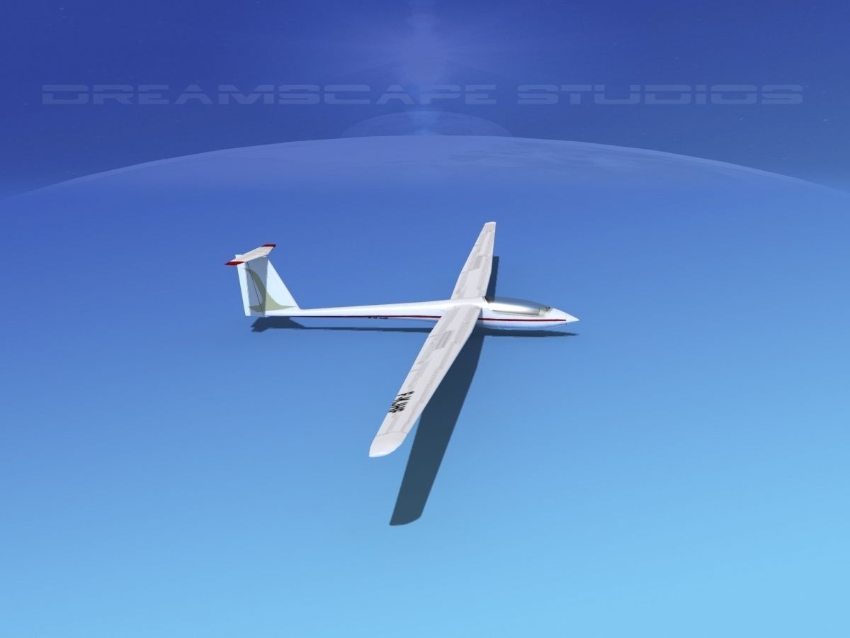 Schleicher ASW 22 Sailplane V04 3D model_5