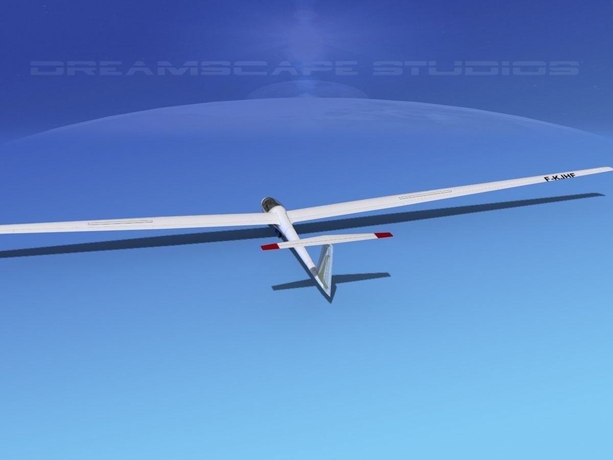 Schleicher ASW 22 Sailplane V04 3D model_8