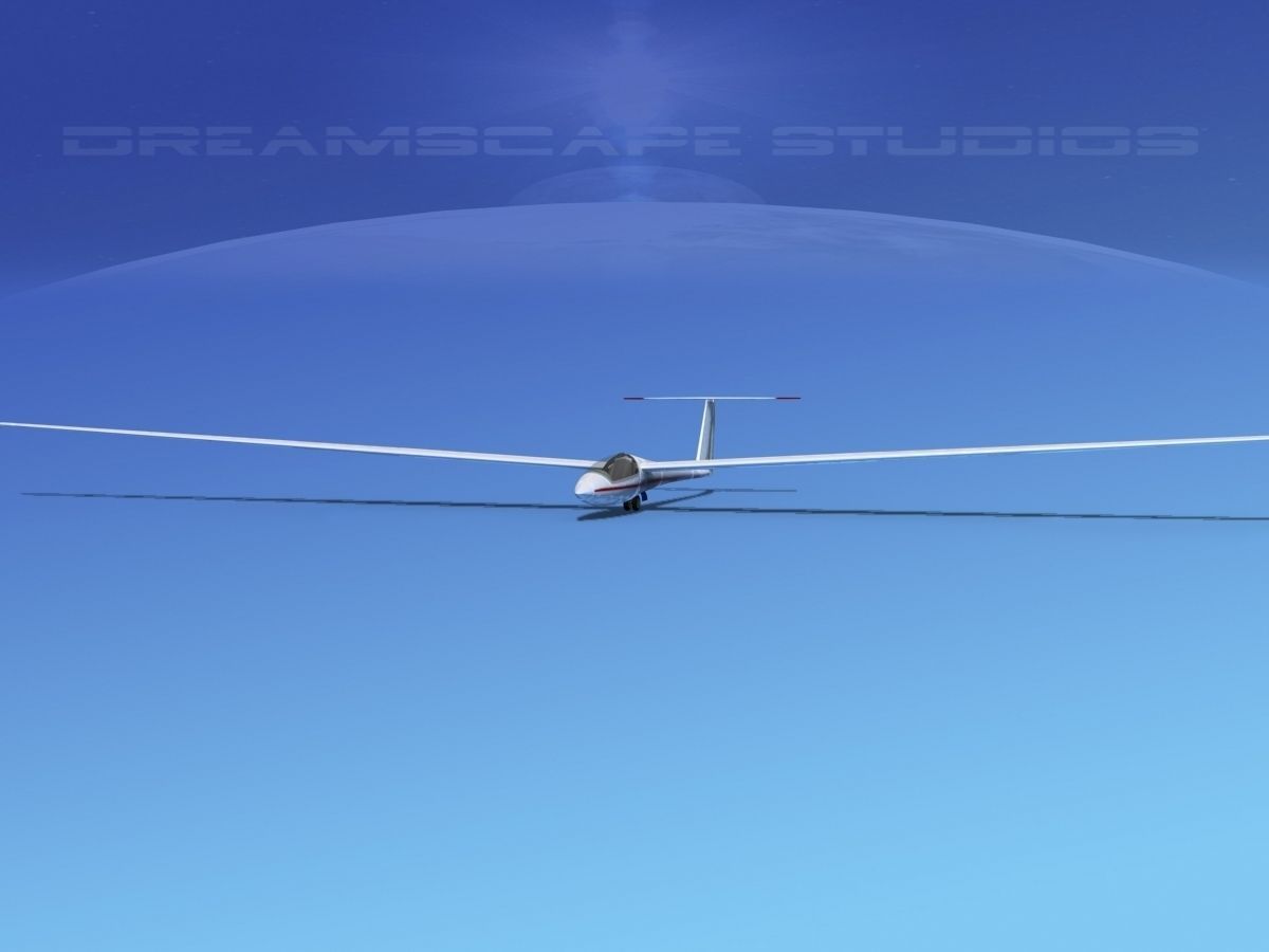 Schleicher ASW 22 Sailplane V04 3D model_2