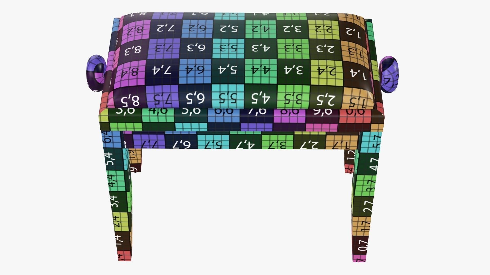 Piano chair 3D model_12