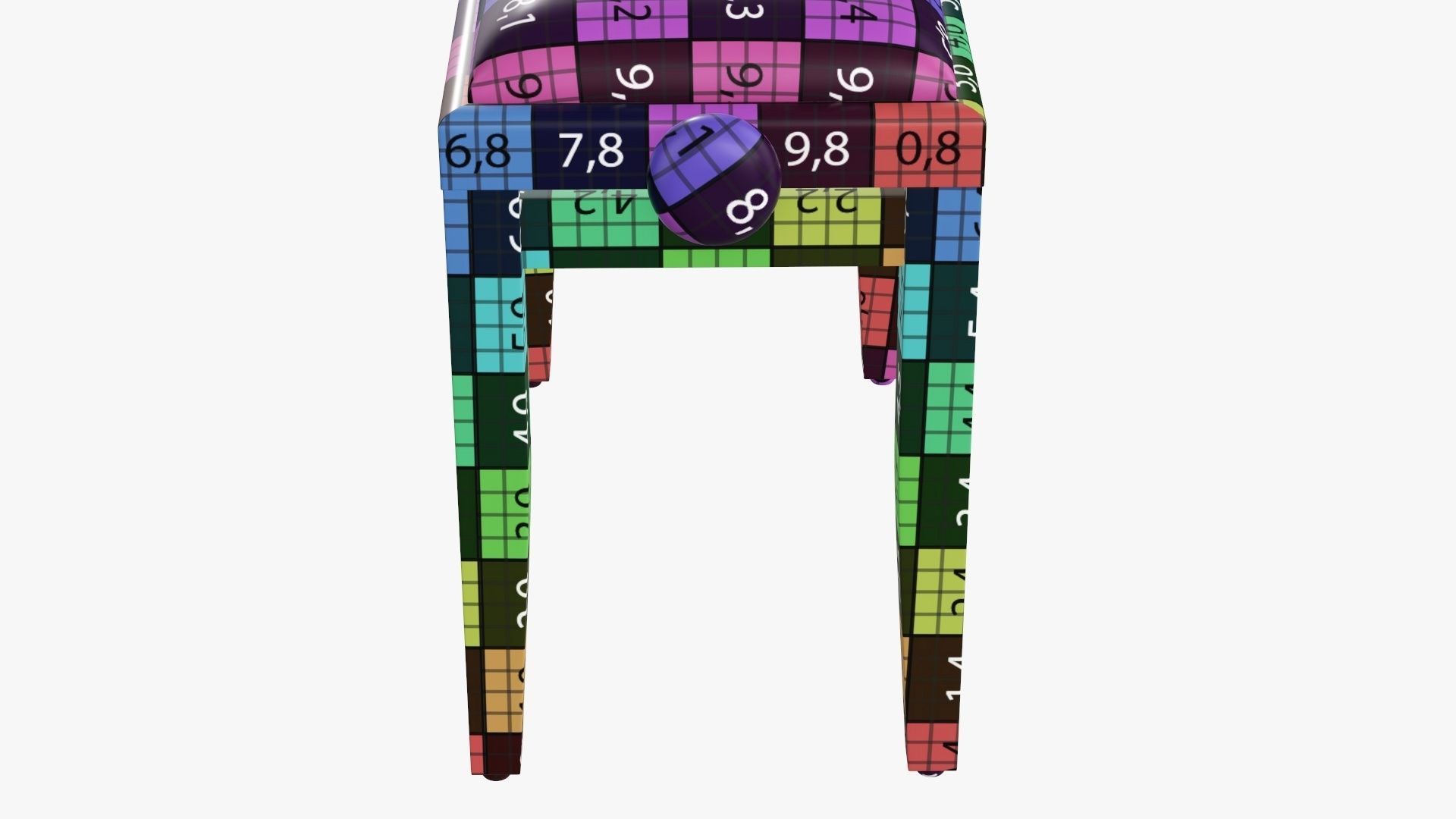 Piano chair 3D model_13