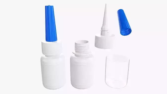 Glue plastic bottle