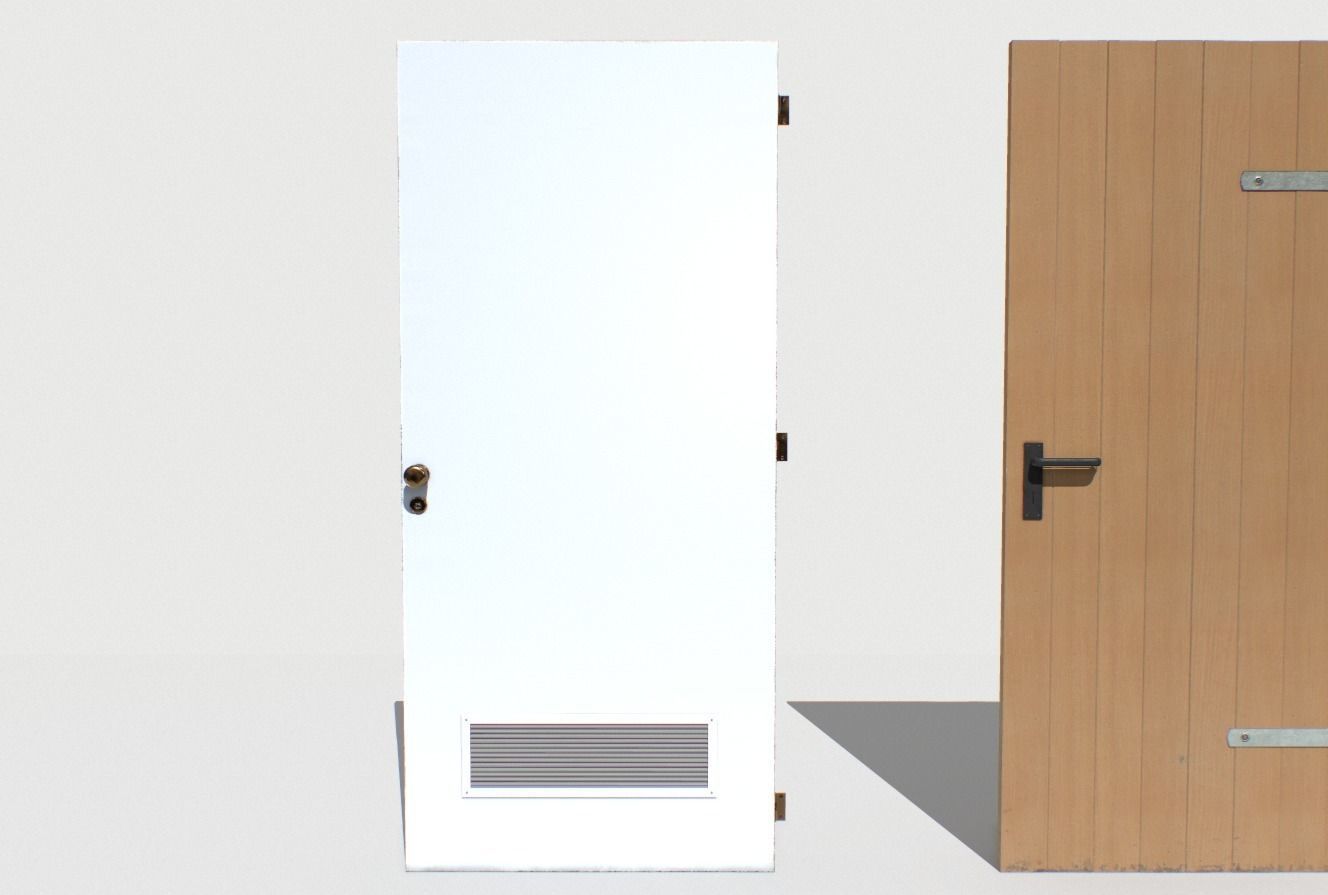 Basement Doors Pack 1 Low-poly 3D model_5