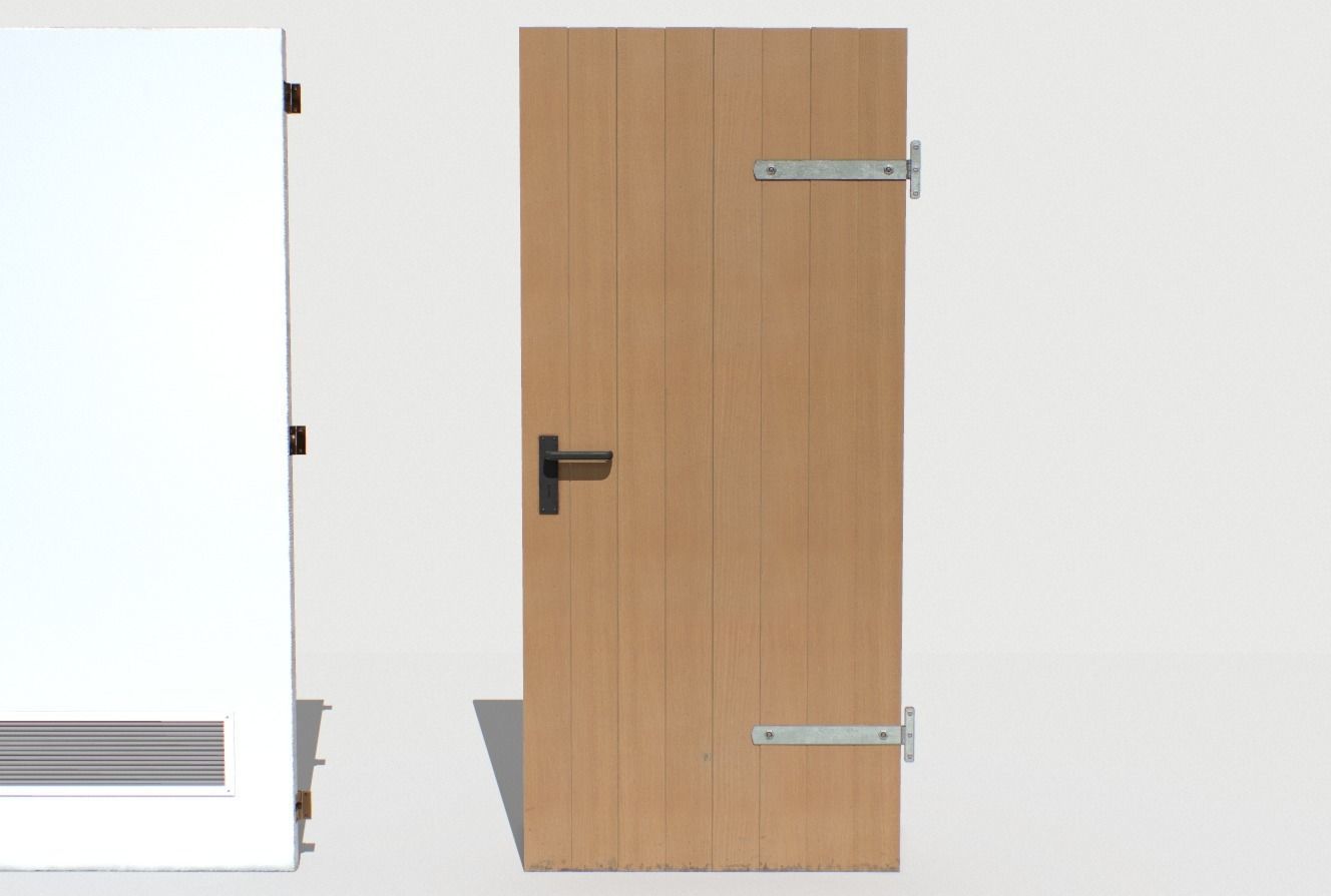 Basement Doors Pack 1 Low-poly 3D model_4