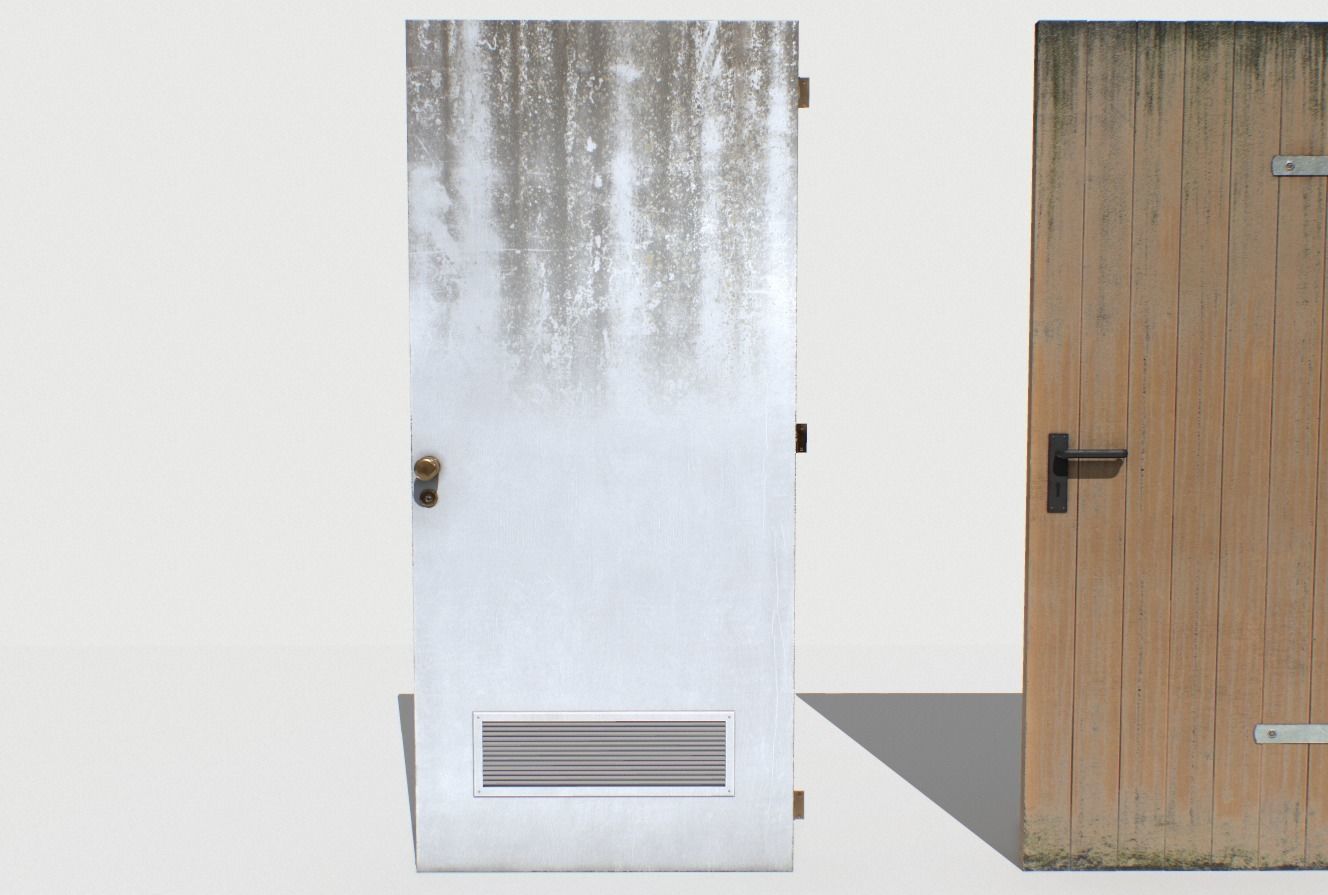 Basement Doors Pack 1 Low-poly 3D model_11