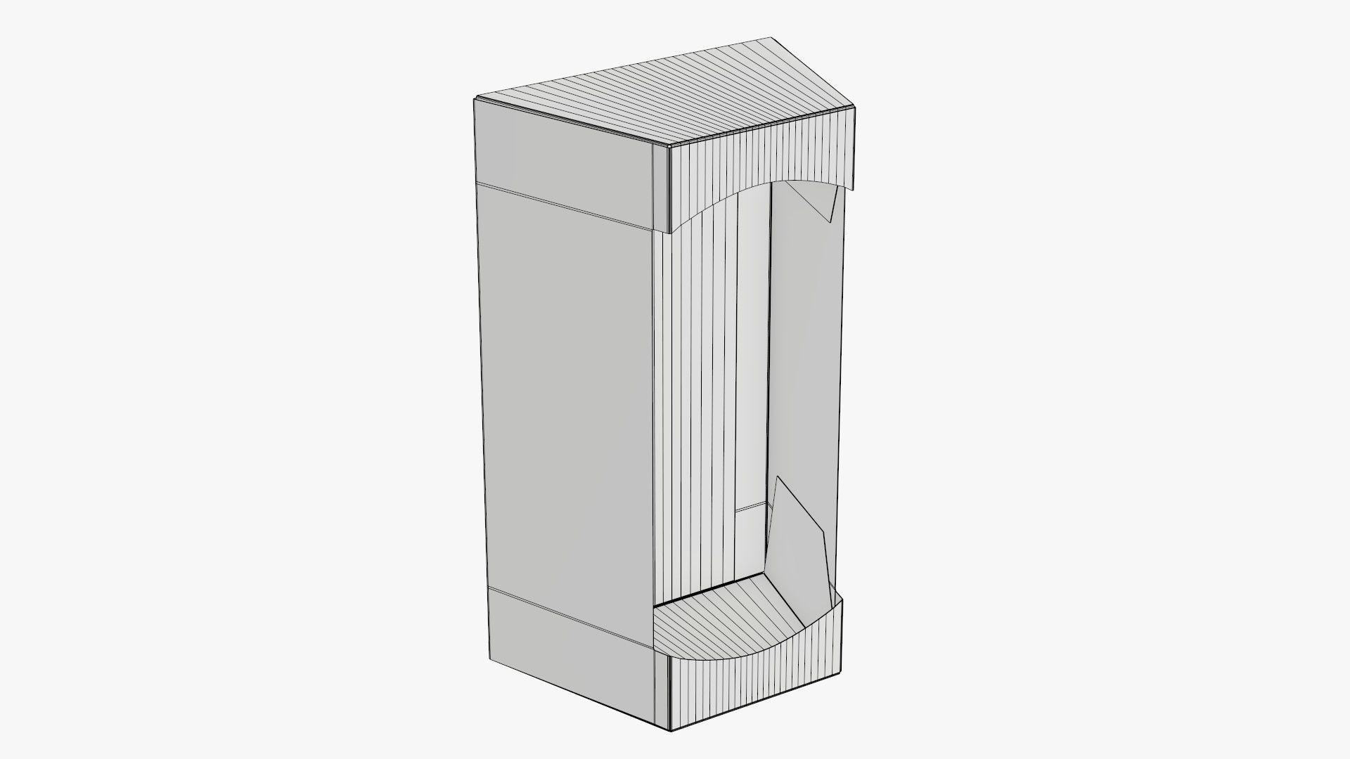 Cardboard display box retail 03 3D model_10
