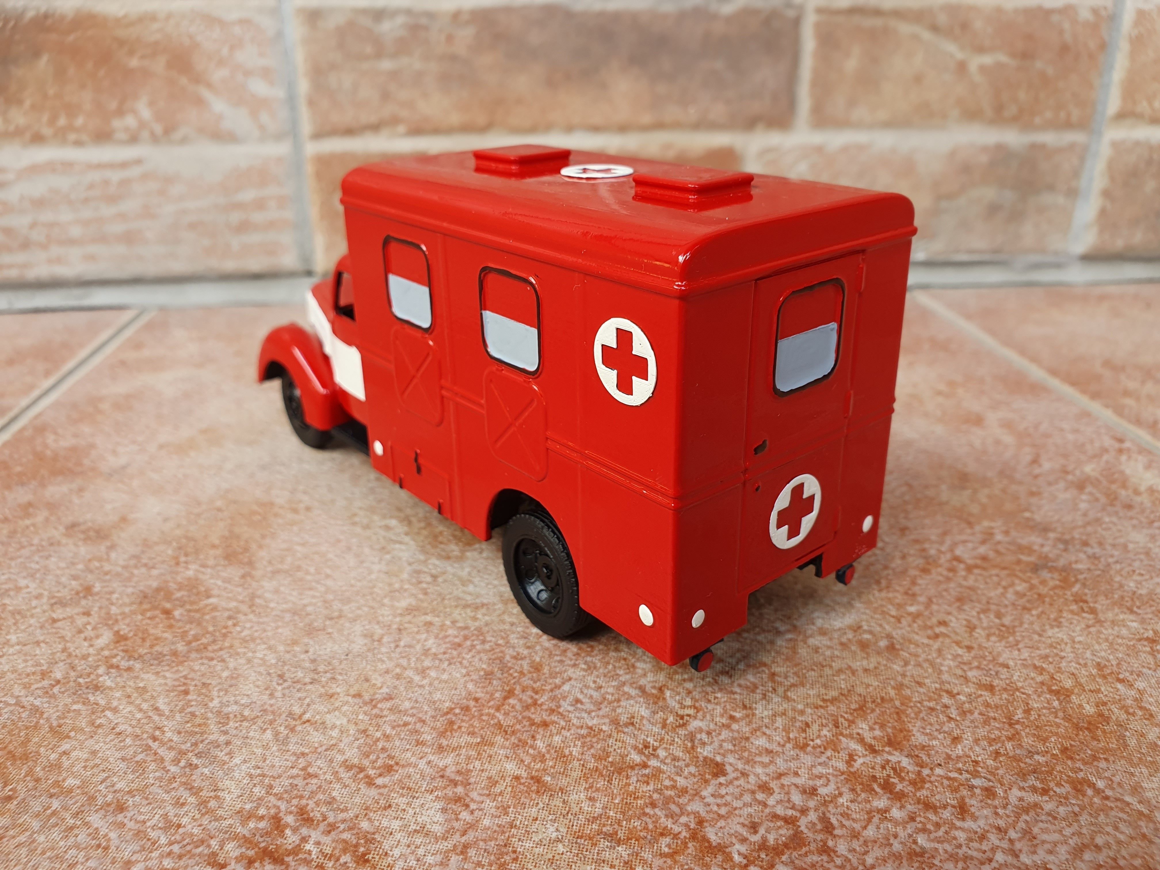 Praga RN ambulance - scale model kit 3D print model_2