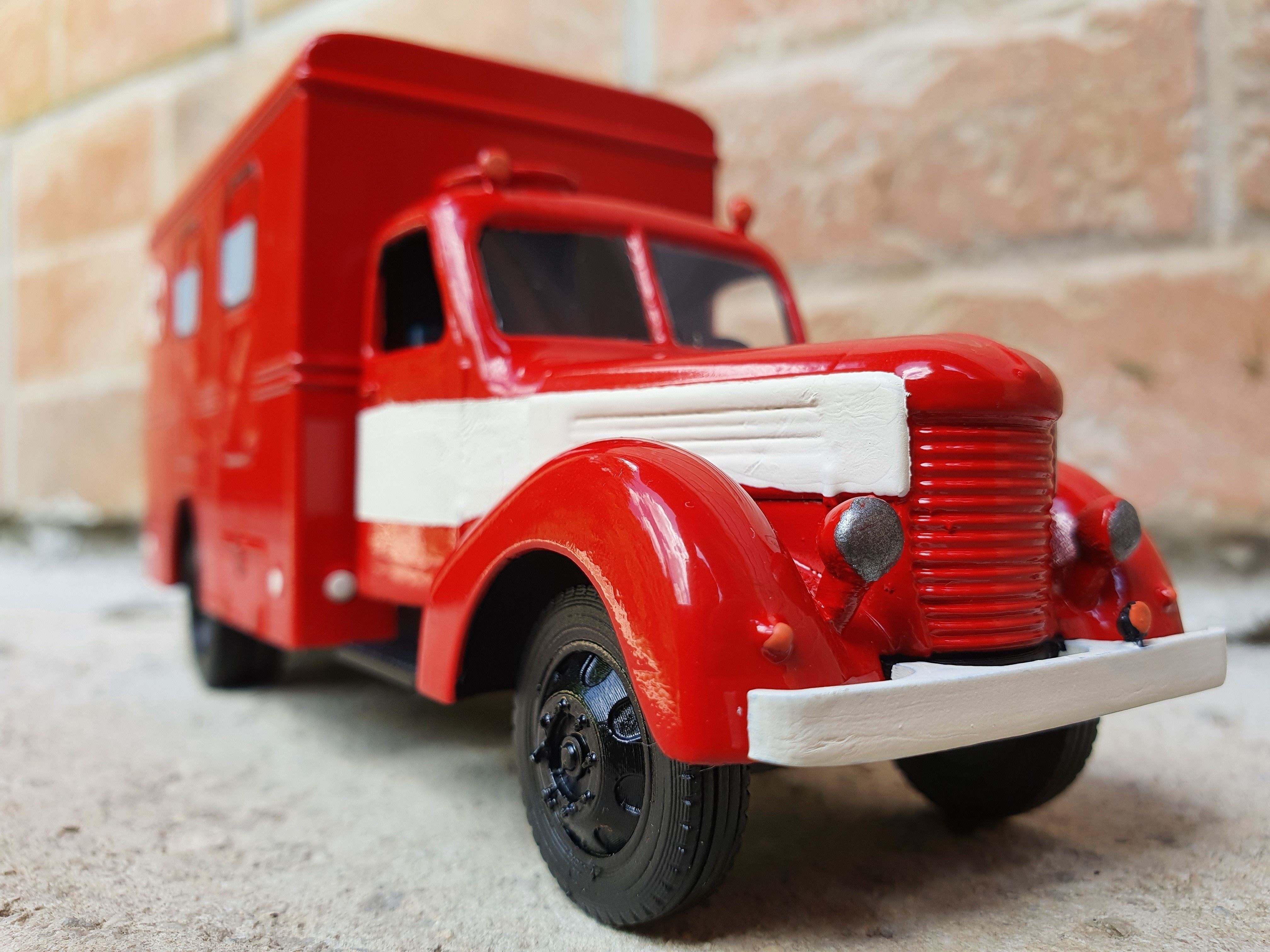 Praga RN ambulance - scale model kit 3D print model_11
